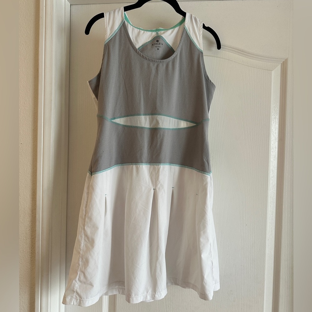 Athleta Gray and White Mini Dress